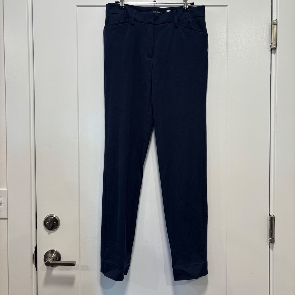 41 Hawthorn Navy Blue Slim Fit Stretch Trousers Women Size 4 Workwear Chinos